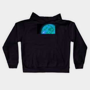 The Sun's Surface Close-Up - Light Blue Kids Hoodie